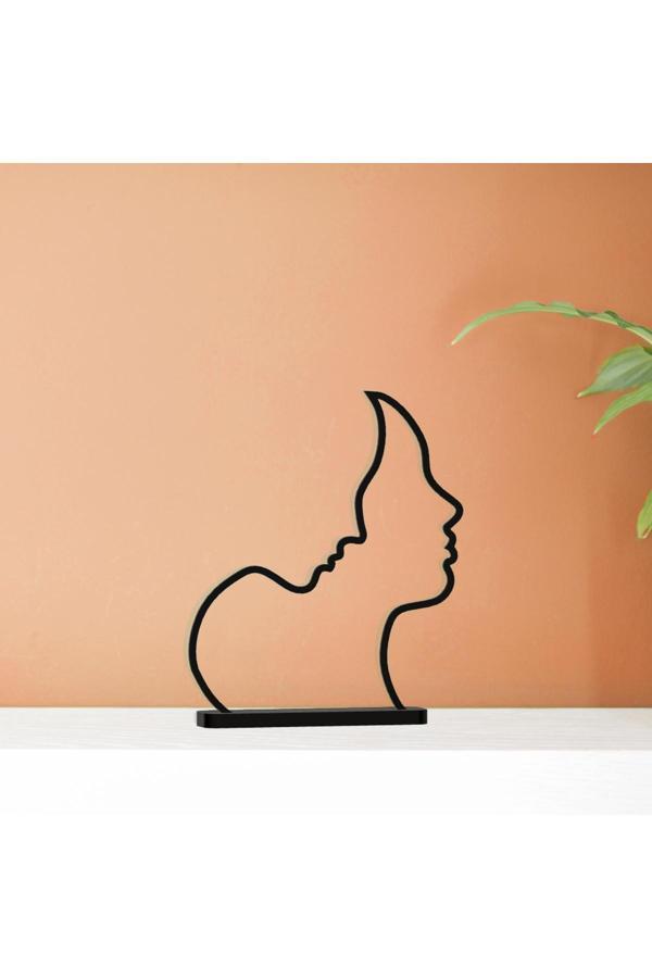 Alvina Atölye Sevgili Silüet Siyah Dekor Biblo - Bioplastik - Image 1