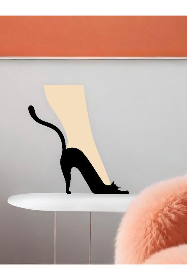 Alvina Atölye Kedi Topuklu Ayakkabı Duvar Dekoru –Bioplastik - Image 1