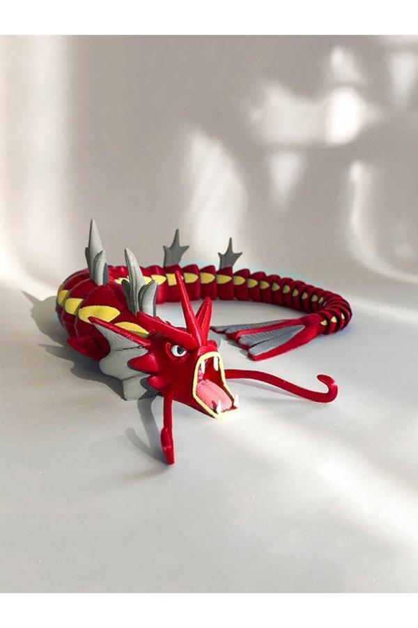 Alvina Atölye Kırmızı Ejderha Hareketli Eklemli Figür - Boyalı - Bioplastik - Image 1