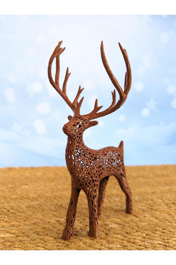 Alvina Atölye Varonoi Geyik Biblo 20Cm - Kahverengi - Bioplastik - Image 1