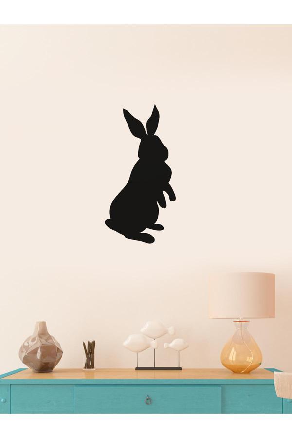 Alvina Atölye Tavşan Siyah Duvar Dekoru - Bioplastik - Image 1
