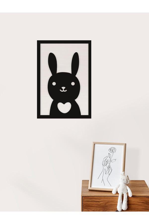 Alvina Atölye Tavşan Siyah Duvar Dekoru - Bioplastik - Image 1