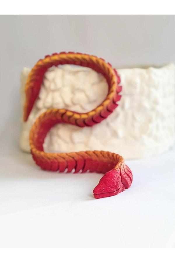 Alvina Atölye Yılan Balığı Figürü - Oynar Eklemli - Eddie Eel - Bioplastik - Image 1