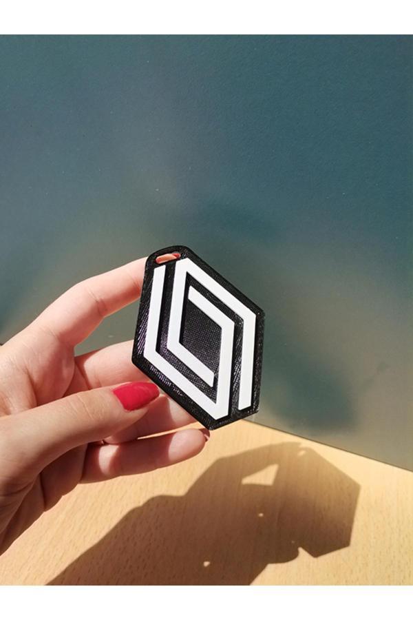 Alvina Atölye Renault Anahtarlık Aksesuar - Beyaz - Bioplastik - Image 1