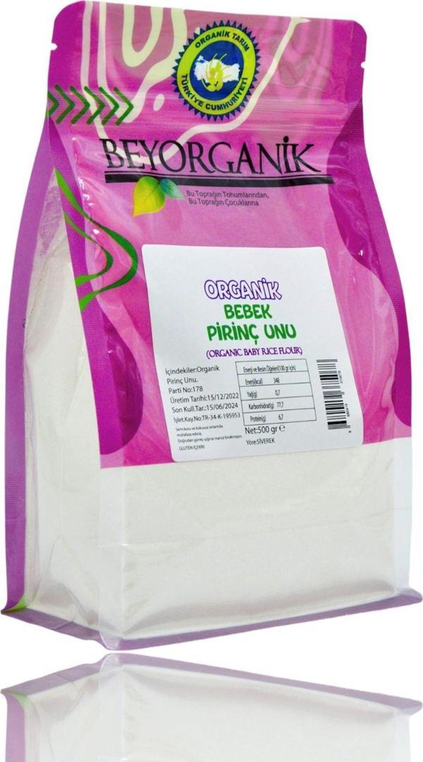 ORGANİK Bebek Pirinç Unu 500gr (Pestisit ve Aflatoksin Analizli) - Image 1