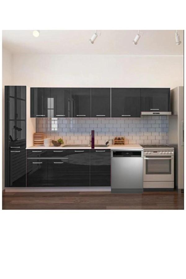 Tiran Hazır Mutfak Dolabı Kiler Dahil -320cm-Beyaz Laminat Tezgah Dahil-Bulaşık Makinesi Yeri Mevcut - Image 1