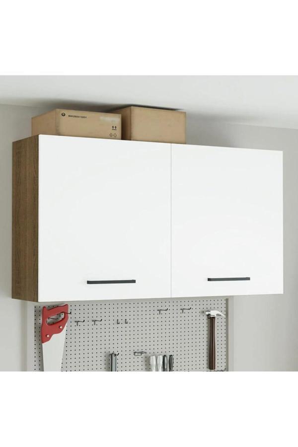 Fin Mutfak Üst Modül 120 cm Beyaz-Çok Amaçlı Dolap - Image 1