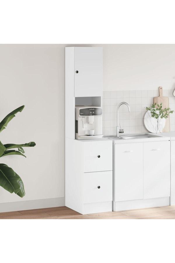 Lisa Çok Amaçlı Dolap-Mutfak-Kiler Dolabı-Kahve Köşesi-Beyaz - Image 1