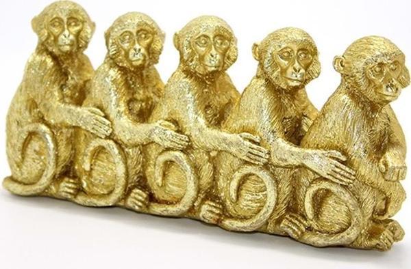 Polyester 5 Maymun Biblo Dekoratif Hediyelik - Image 1