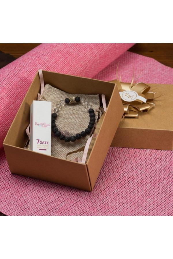 Rose Miracle 7Th Key Men Hediye Kutusu | Maneviyat Kapısı Aromaterapi Yağı Ve Bileklik - Image 1