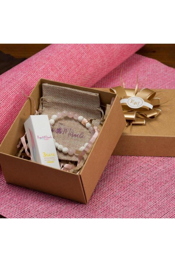Rose Miracle 3Rd Key Women Hediye Kutusu | Güç Kapısı Aromaterapi Yağı Ve Bileklik - Image 1