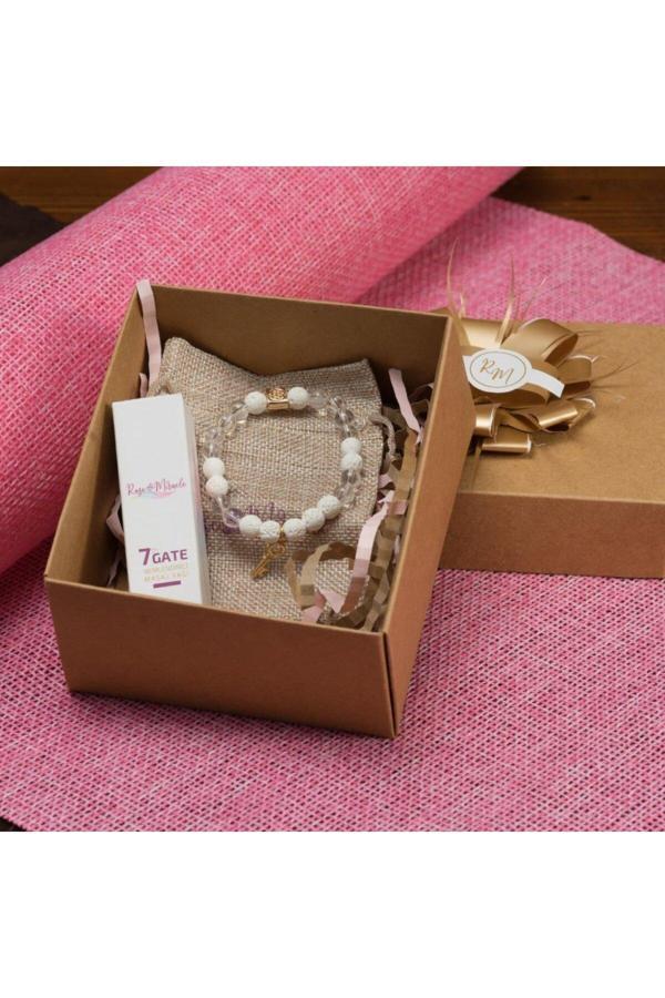 Rose Miracle 7Th Key Women Hediye Kutusu | Maneviyat Kapısı Aromaterapi Yağı Ve Bileklik - Image 1