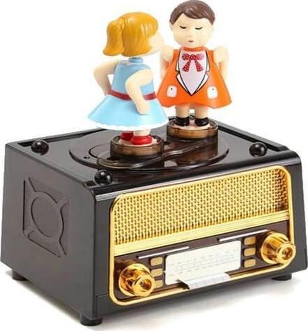 Radyo Müzikli Müzik Kutusu Kurmalı Dekoratif Hediyelik - Image 1