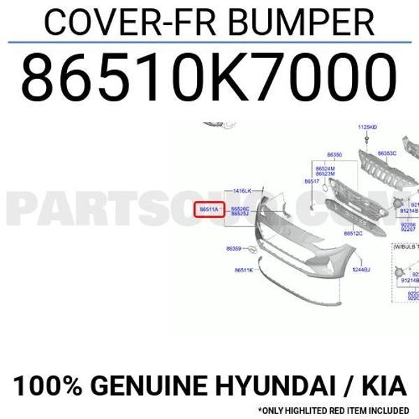 Hyundai  İ10   2020-2024  Ön Tampon Siyah (Tyg) (Oem No:86510K7000) - Image 1