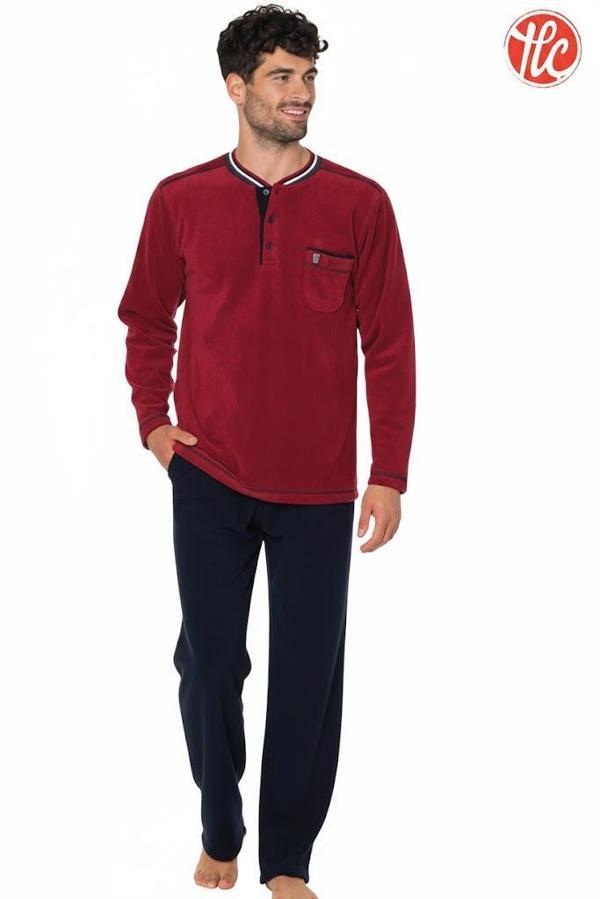 KLY 3023 Erkek Polar Triko Yaka Pijama Takımı - Image 1