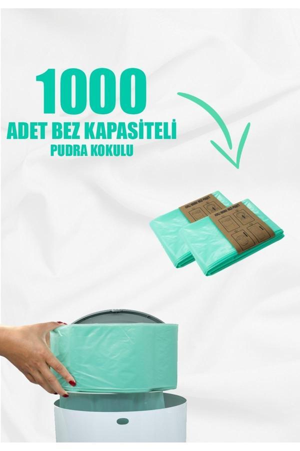 Korbell 16Lt Uyumlu Yerli Malı Bebek Bezi Çöp Poşeti 2 Paket 1000 Bez Kapasiteli Kokulu - Image 1