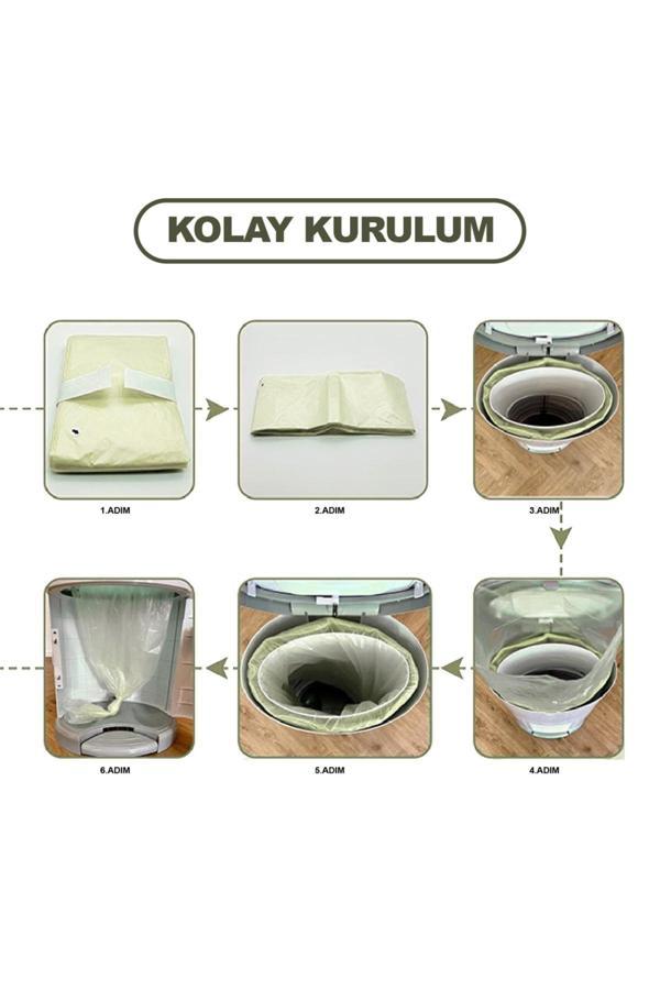 Korbell 16 Lt Çöp Kutuları Ile Uyumlu 1000 Bebek Bezi Kapasiteli Bahar Çiçekleri Kokulu Yerli Çöp Poşeti - Image 1