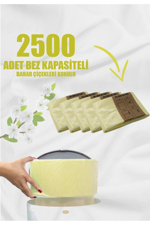 Korbell 16 Lt Çöp Kutuları Ile Uyumlu 2500 Bebek Bezi Kapasiteli 5 Paket Yerli Çöp Poşeti - Image 1