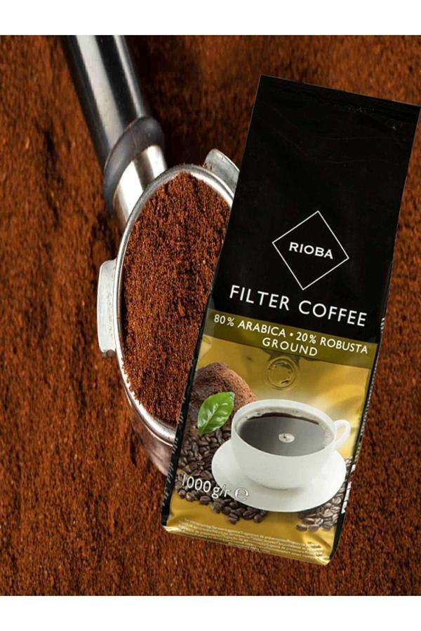 Rioba Filtre Kahve %80 Arabica %20 Robusta Öğütülmüş Kahve 1000 Gr - Image 1