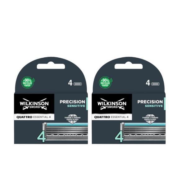 Wilkinson Sword Quattro Titanium Sensıtıve Erkek Tıraş Bıçağı 8 Yedek Kartuşu - Image 1