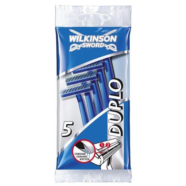 Wilkinson Sword Duplo Çift bıçaklı 5 Adet Erkek Kullan At Tıraş Bıçağı - Image 1