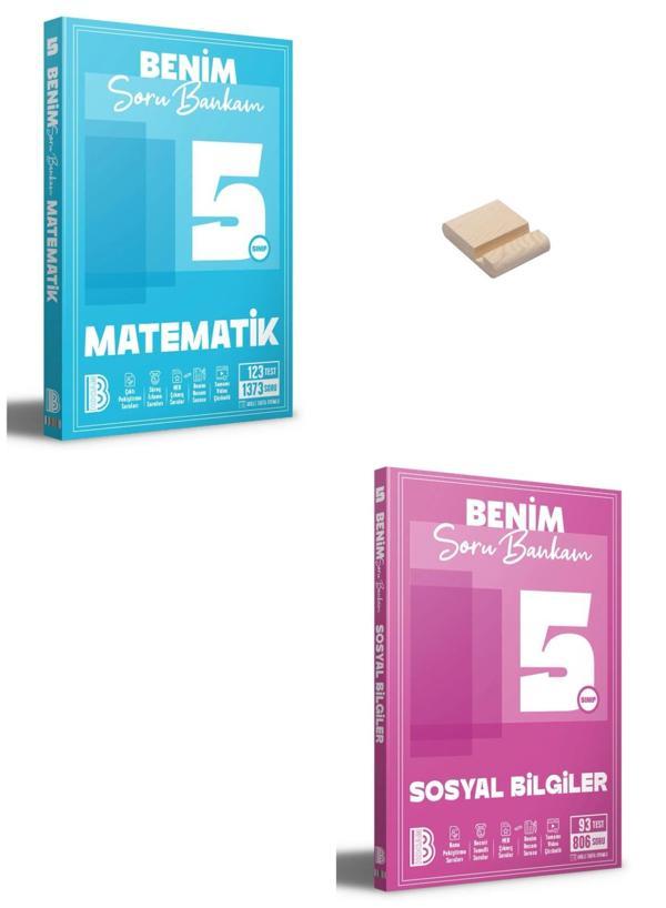 5. Sınıf Benim Soru Bankam Matematik ve Sosyal Bilgiler + Telefon Standı - Benim Hocam Yayınları - Image 1