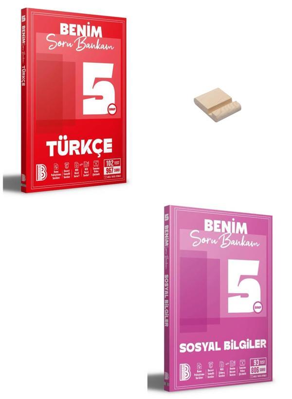 5. Sınıf Benim Soru Bankam Türkçe ve Sosyal Bilgiler + Telefon Standı - Benim Hocam Yayınları - Image 1