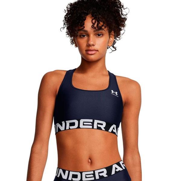 Under Armour Heat Gear Mid 1383544-410 Branded Spor Sütyeni - Image 1