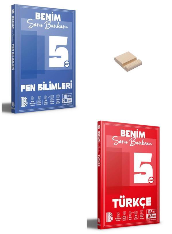 5. Sınıf Benim Soru Bankam Fen Bilimleri ve Türkçe + Telefon Standı - Benim Hocam Yayınları - Image 1