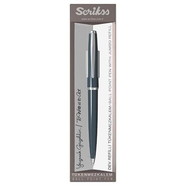 Scrikss Basmalı Tükenmez Kalem Kutulu Dışı Mavi - Image 1