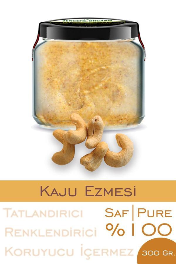 %100 Saf Kaju Ezmesi Şeker İlavesiz Bi Kavanoz 330 cc. Cam Kavanozda Kaju Ezmesi Vegan Glutensiz - Image 1