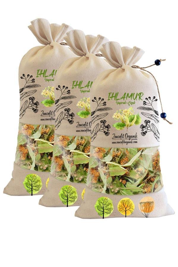 3 Adet Bez Torba Yaprak Çiçek Karışık Ihlamur 80 Gr. X 3 Ad. Yeni Mahsül Seçme Ürün 240 Gr. Ihlamur - Image 1