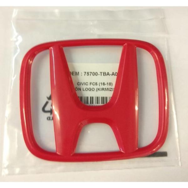 Honda Civic Fc5 2016-2022 Ön Logo Kırmızı (75700Tbaa00) Tırnaklı - Image 1