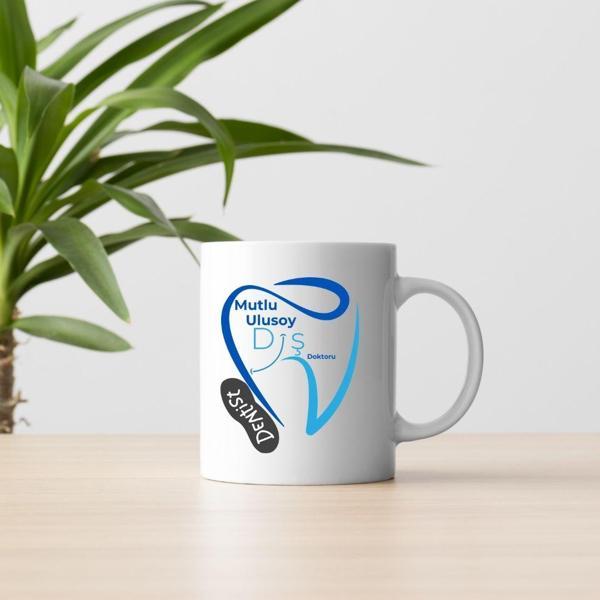 Diş Doktoruna Özel Kişiye Özel İsim Yazılı Kupa Bardak – Hediyelik Tasarım - Image 1