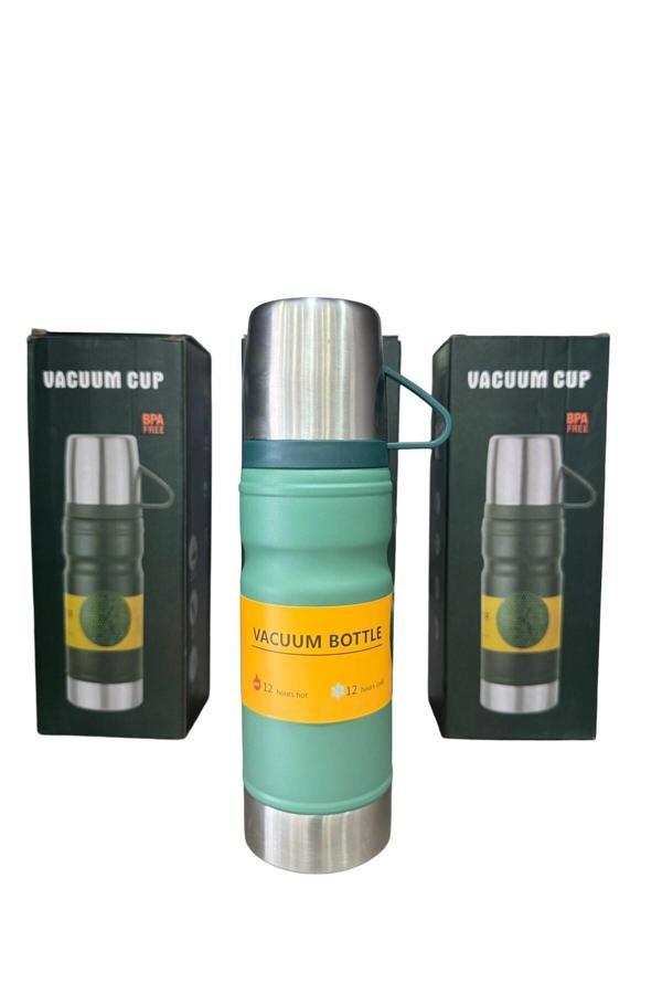 Thermohis6158 Çelik Termos 3 Bardaklı Set - Image 1