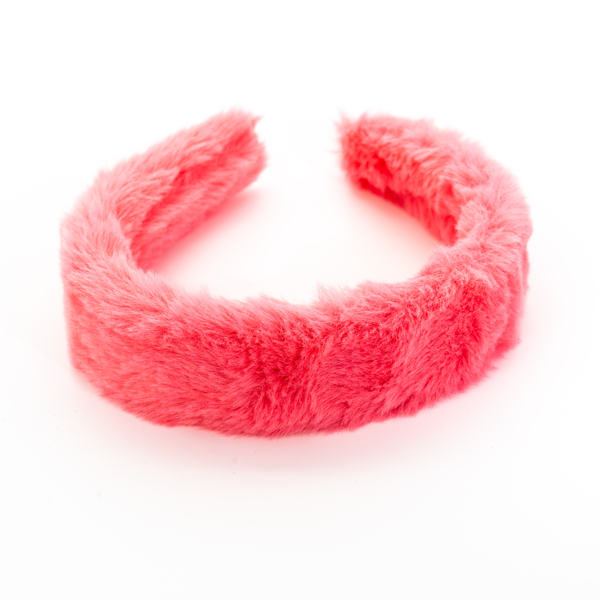 Biem Düz Peluş Taç Koyu Pembe - Image 1