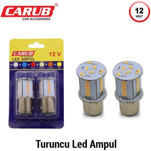 CARUB AMPUL 12V. 1016 30 SMD ÇAKARLI-KAYAR TURUNCU - Image 1