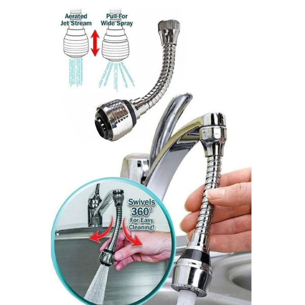 Mucit Home  1 Adet 360° Dönebilen Su Mutfak Lavabo Musluk Püskürtücü - Image 1