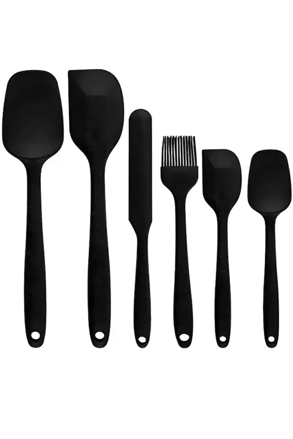 Mucit Home 6 Adet Isıya Dayanıklı Yanmaz Yapışmaz Silikon Spatula Seti - Image 1