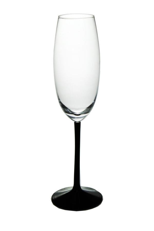 Paşabahçe El İmalatı Kristal Siyah Ayaklı Şampanya Kadehi 1 Adet 31752 - Image 1