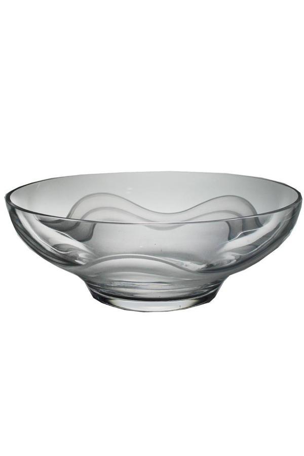 Paşabahçe El İmalatı Beyaz Dalgalı Kristal Kase 1 Adet 18168 - Image 1