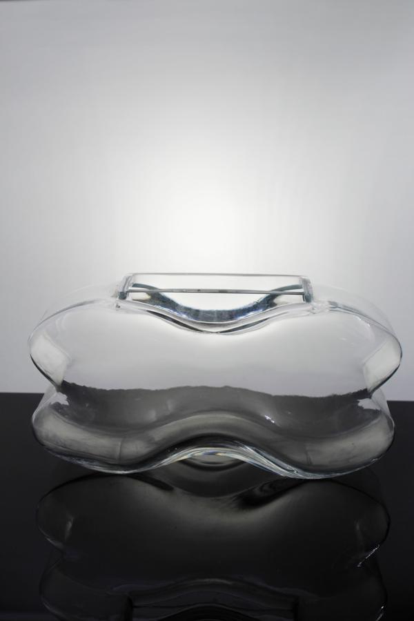 Paşabahçe El İmalatı Kristal İki Yandan Boğumlu Bölmeli Ağır Vazo 1 Adet 19919 - Image 1