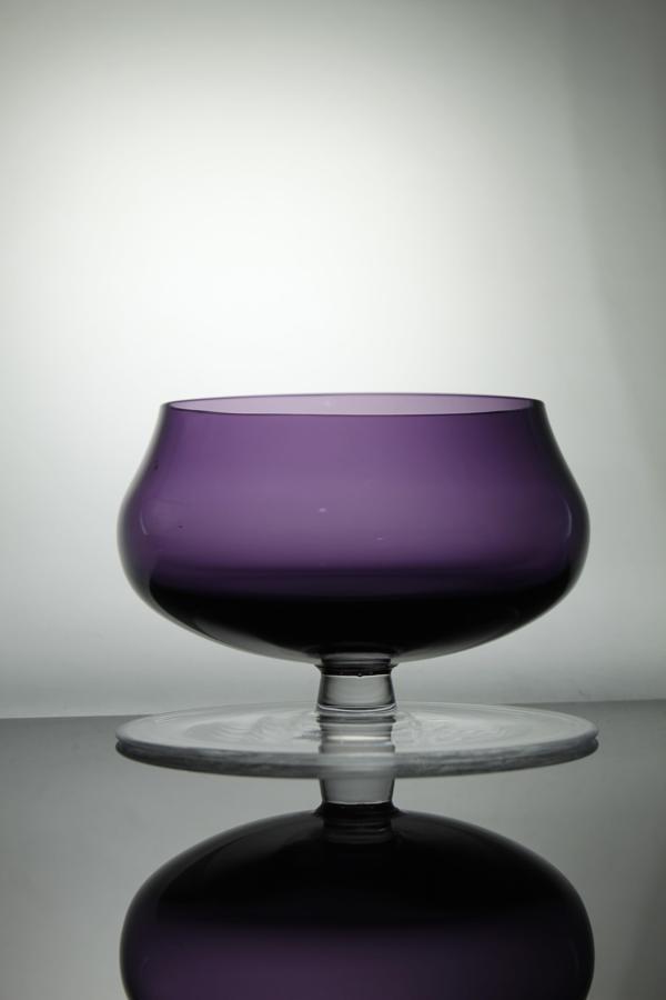 Paşabahçe El İmalatı Kristal Ayaklı Mor Mini Kase 1 Adet 11791 - Image 1