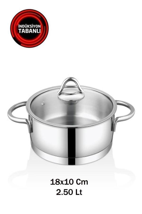 Safinox Vision 18x10 Cm İndiksiyon Derin Çelik Tencere - Image 1