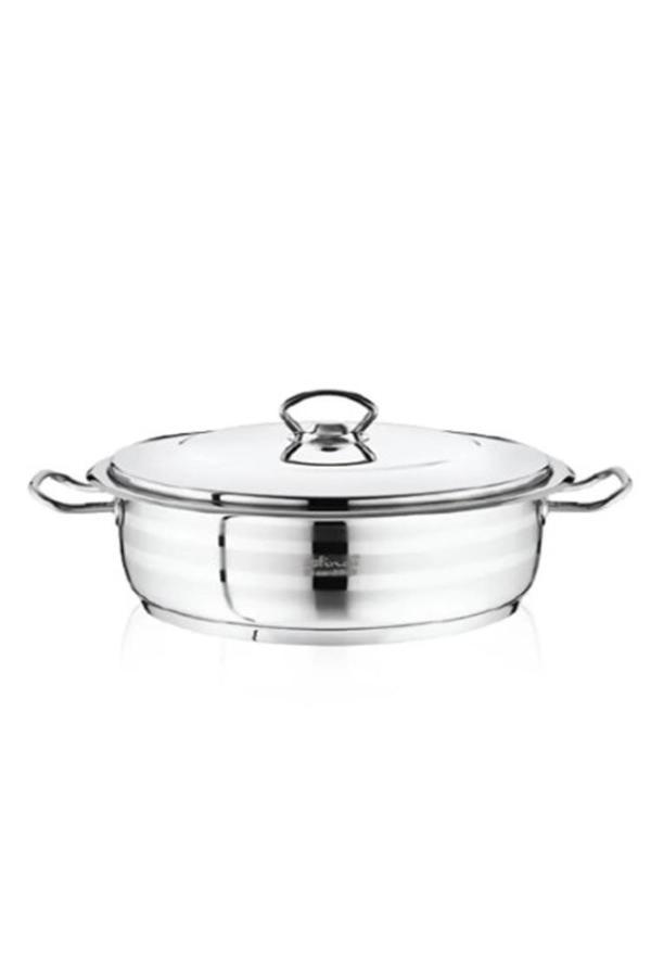 Safinox Flavia Çelik Basık İndiksiyon Tencere 28x9 cm-5.5 Litre - Image 1