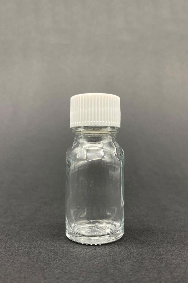 Çelikay Cam Şişe 15 ml - Beyaz Kapaklı 15cc - 100 Adet Toptan 718601 - Image 1