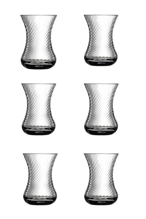 Paşabahçe 42781 İnce Belli Optikli 6'lı Çay Bardağı - Image 1