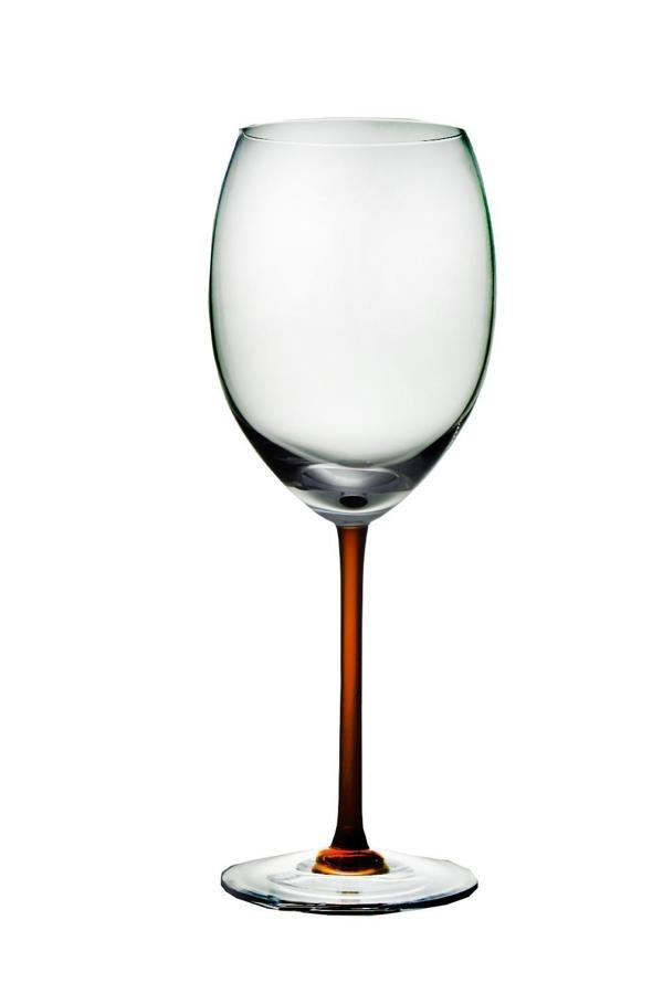 Paşabahçe El İmalatı Kristal Kahverengi Dekorlu Şarap Kadehi 1 Adet 31750 - Image 1