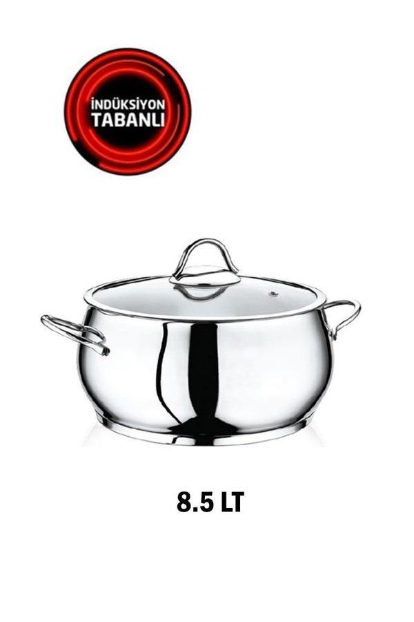 Safinox Çelik Bella 26x16 cm İndiksiyon Derin Çelik Tencere18/10 8.5 Lt - Image 1