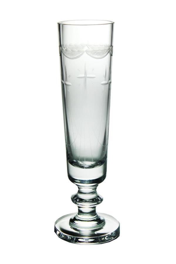 Paşabahçe El İmalatı Dekorlu Kristal Şampanya Kadehi 1 Adet 11285 - Image 1